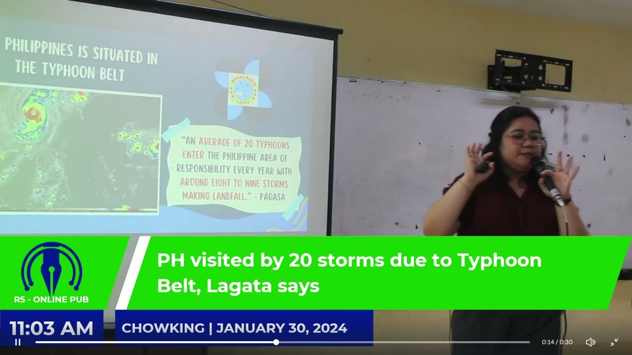 PH visited by 20 storms due to Typhoon Belt, Lagata says