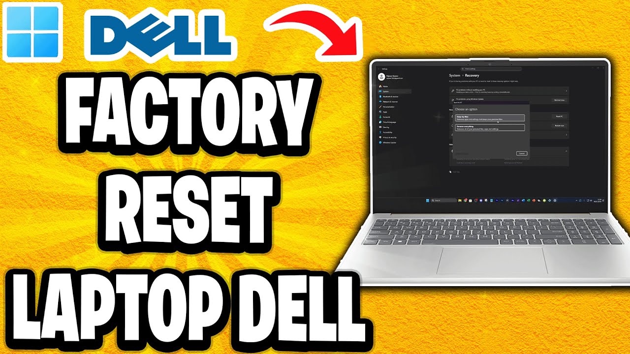 How To Factory Reset Laptop Dell - YouTube