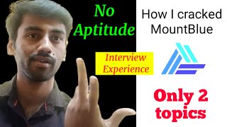 MountBlue Technologies Interview Experience || Tips || No Aptitude