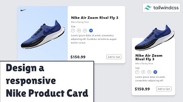 Design a responsive Nike Product Card | Tailwind CSS