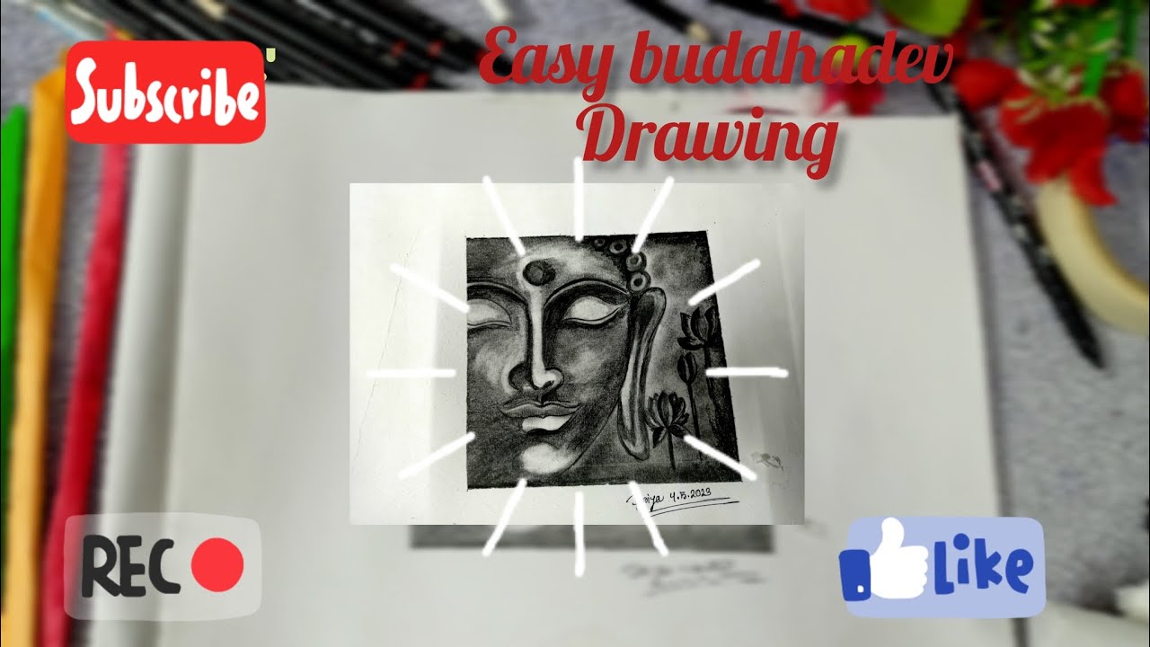 very easy buddhadev pancil sketch drawing ️♥️ ️please subscribe my ...