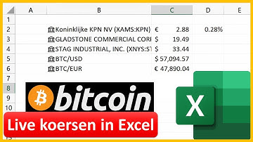 Live Aandelen-koersen en Crypto in Excel (Stock Functie)