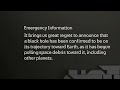 Channel 4 EAS Scenario - Black Hole Announcement