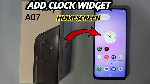 Samsung Galaxy A07: How To Add Analogue Clock Widget on Homescreen 