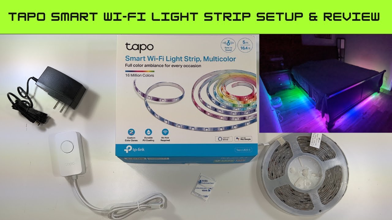 TP-Link Tapo Smart Wifi Light Strip Setup and Review! 