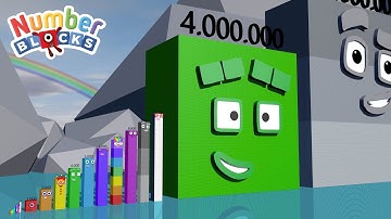 Looking for Numberblocks Step Squad 1 to 10 vs 1000 to 30 Million HUGE Standing Tall Number Pattern