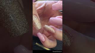 Art your nail | golden nail | pink nail art #nailart #shorts screenshot 1