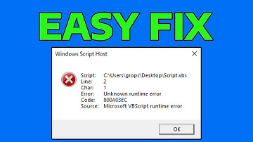 How To Fix Microsoft VBScript Runtime Error