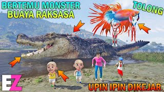 UPIN IPIN BERTEMU MONSTER BUAYA RAKSASA, IKAN CUPANG DIMAKAN - GTA 5 BOCIL SULTAN