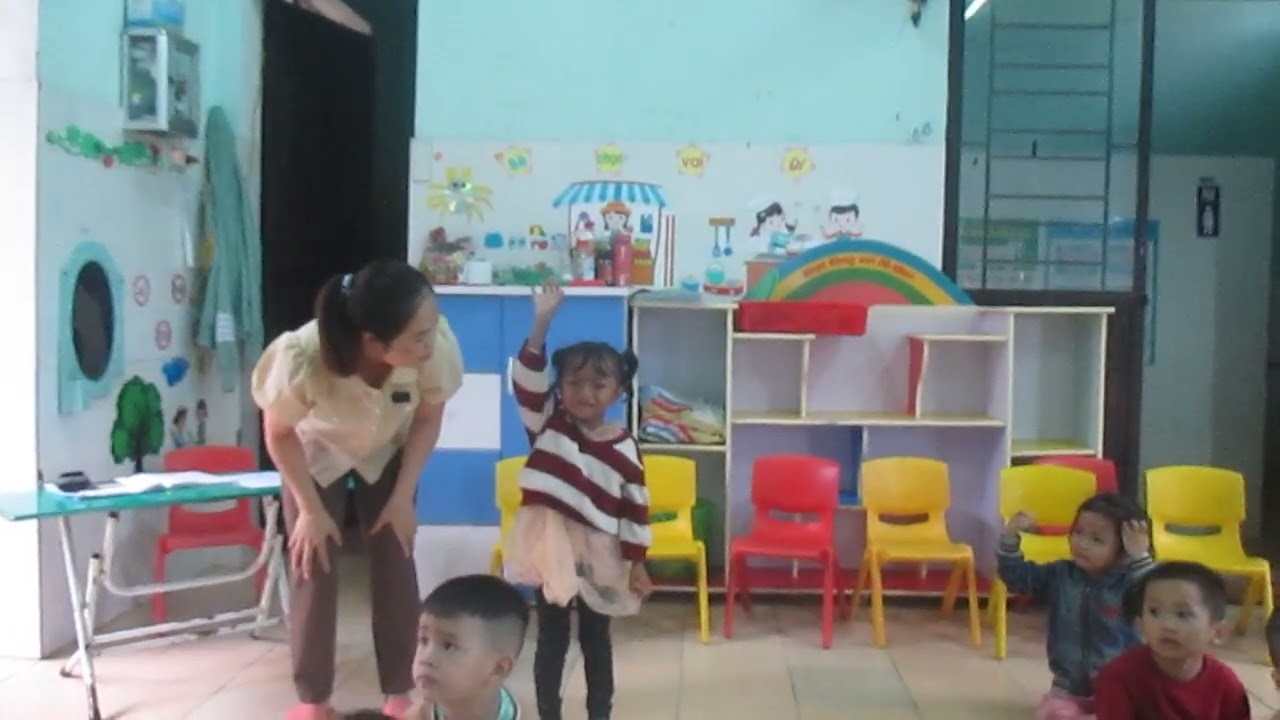 Tiết dạy Làm quen với toán: Nhận biết tay phải - tay trái ( Lớp mầm)