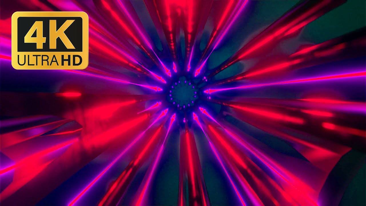 6 Hours 4K UHD Colorful Light Passage Infinite Glow | Beat Synced Background Party