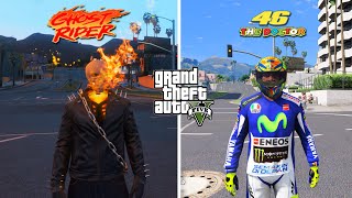 GHOST RIDER AND VALENTINO ROSSI BECOME GOJEK - GTA 5