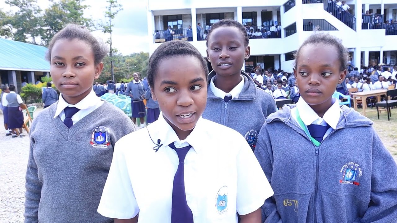 Siakago Girls jump Starting Motivational Talk with Wambugu Wa Kamau@kenyacitizentv