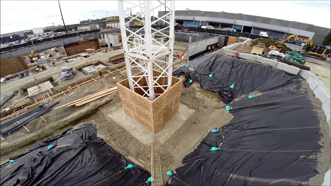 JRCG 008 Block 296 Tower Crane Footings Warehouse 08 15 2014 YouTube