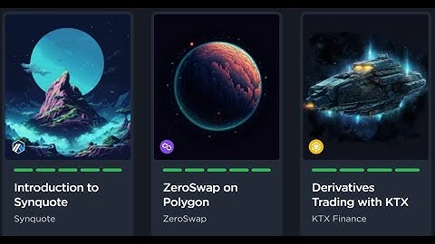 Layer3 General Quests - KTX Finance, ZeroSwap, Synquote