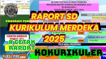 Aplikasi Raport SD (Sekolah Dasar) Kurikulum Merdeka 2025 Kokurikuler Versi 3 #CetakRaport