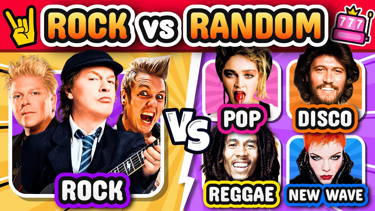 🤘 ROCK vs RANDOM GENRE 🔥 | 3 Songs vs 3 Songs  |  Music Quiz