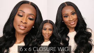 THE BEST 6x6 CLOSURE WIG EVER! DETAILED GLUELESS WIG INSTALL|ALI PEARL HAIR