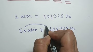 How to convert 50 atmosphere to Pascal