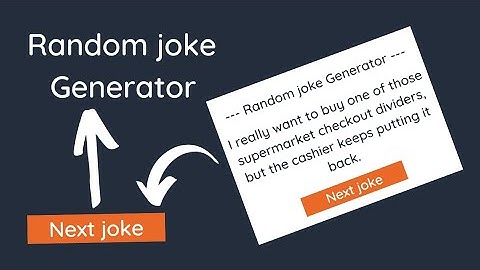 learn to create random joke Generator || html, css, JavaScript || easy tutorial
