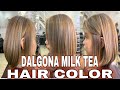 DALGONA MILK TEA HAIR COLOR #TRENDINGHAIRCOLOR#HairColorTransformation#TEVESSALONANDSPA