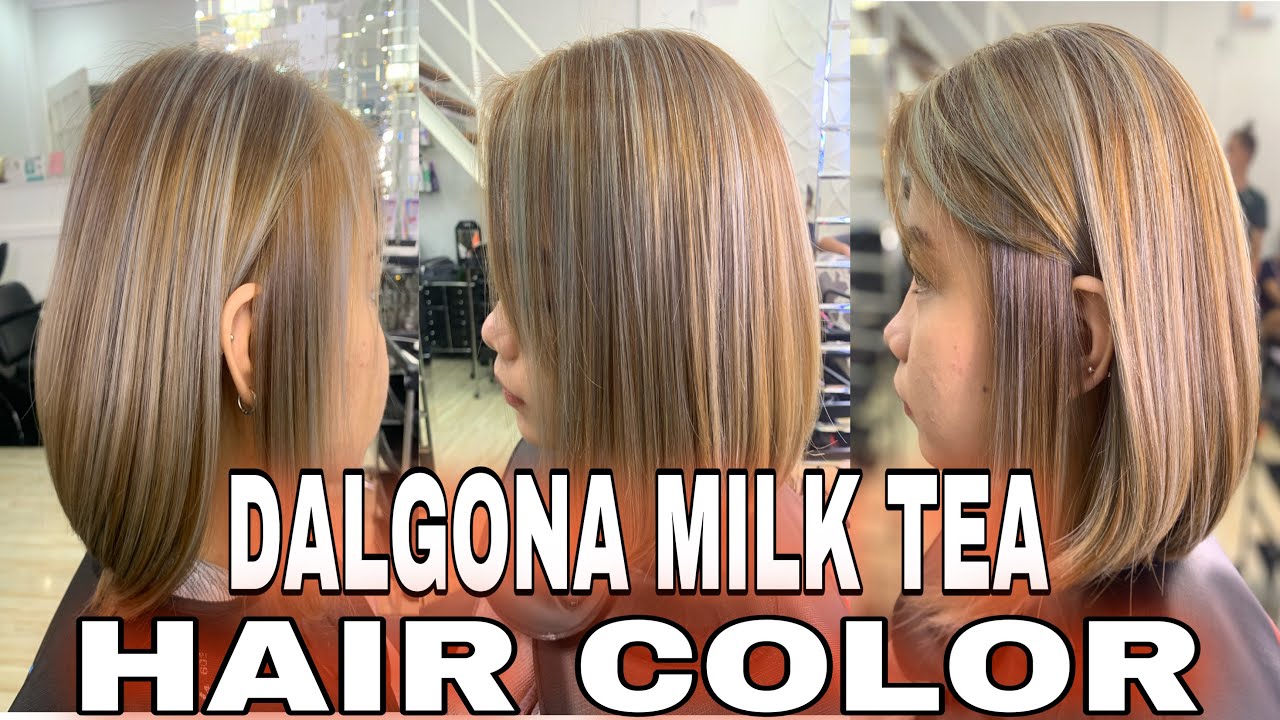 DALGONA MILK TEA HAIR COLOR  #TRENDINGHAIRCOLOR#HairColorTransformation#TEVESSALONANDSPA - thptnganamst.edu.vn