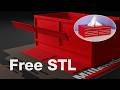 #3D printed Classic #Toolbox Tissue Box Cover - #Blender #Animation - #home #3dprinting #mechanic