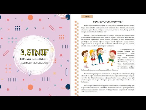 3 Sınıf Okuma Becerileri kitabı Beni Duyuyor musunuz cevapları