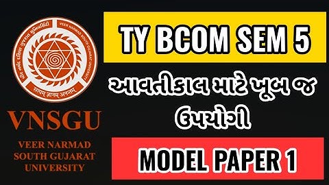 SEM 5 BA IMP VNSGU || TY BCOM SEM 5 BA MODEL PAPER 1 || Sem 5 ba imp questions || SUNIL SIR