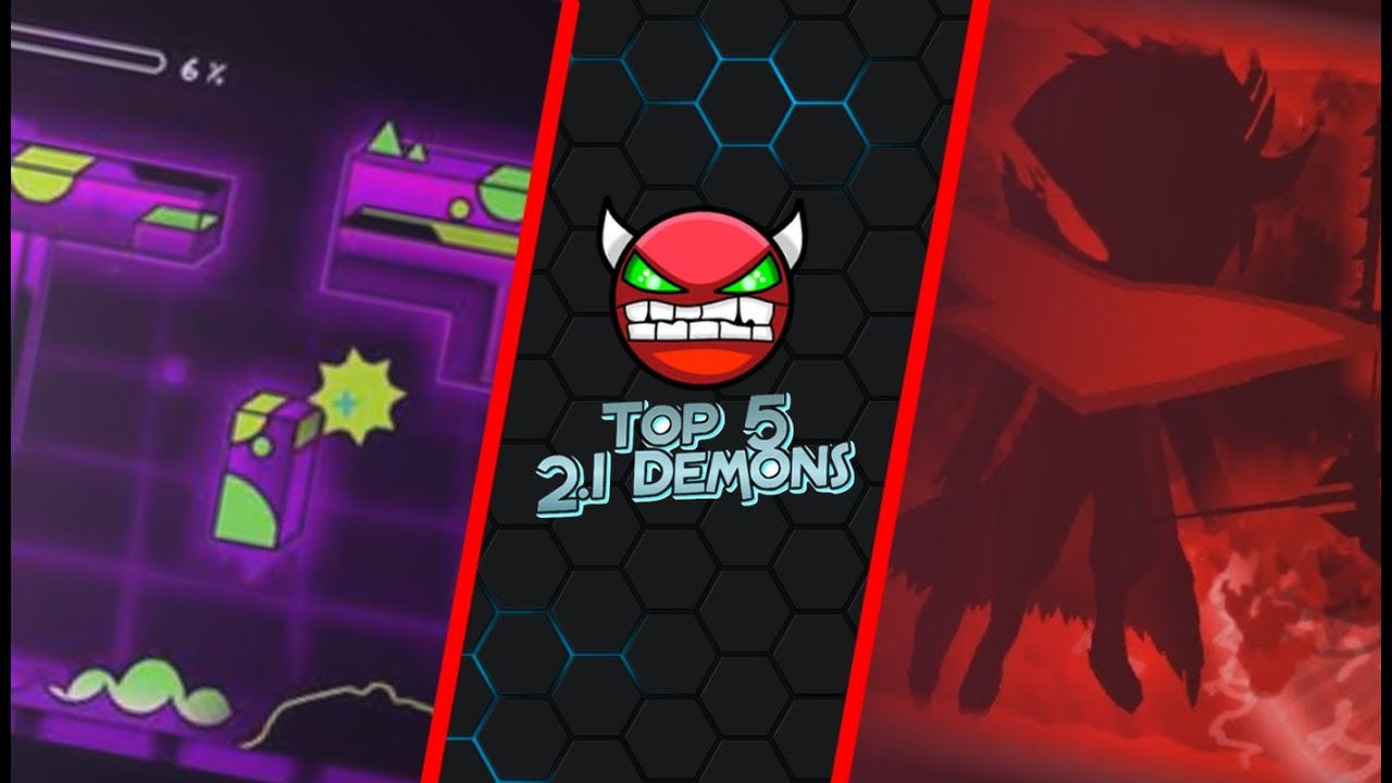 Top 5 Best 2.1 Demons - Geometry Dash (New Editing Style) - YouTube
