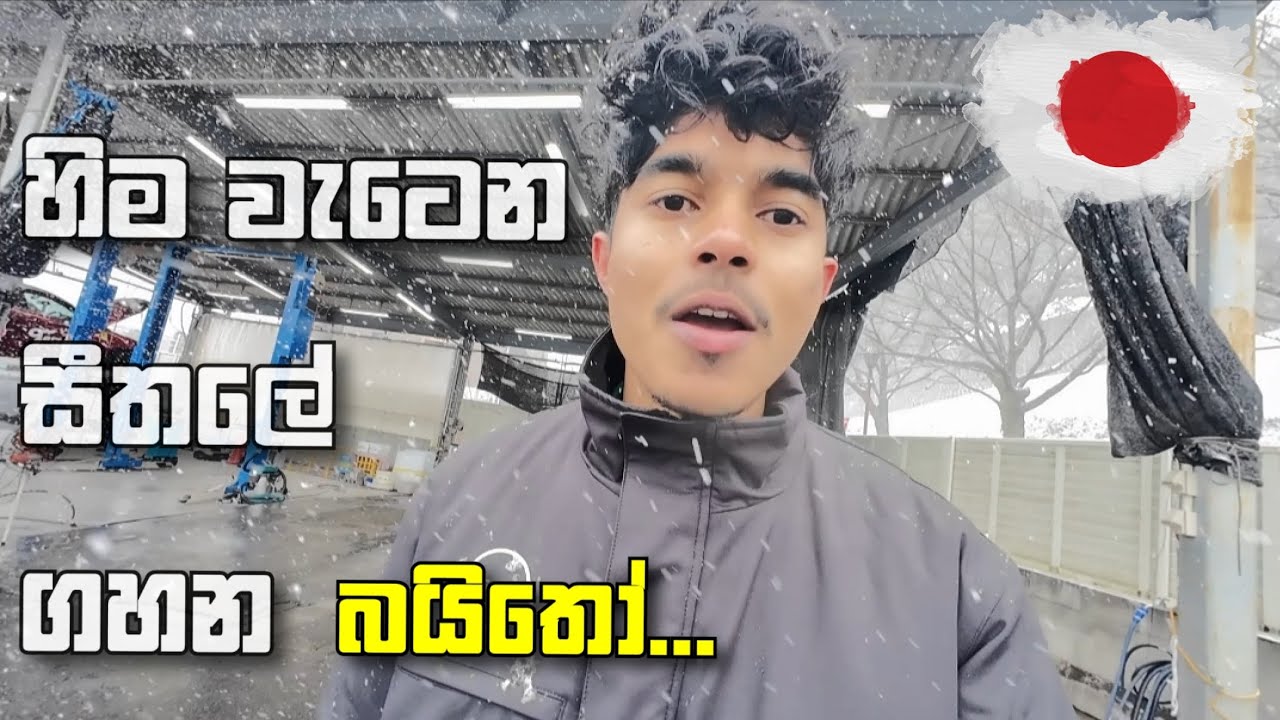 🇯🇵 ජපානයේ හිම වැටෙන දවසක Part time කරන්න උනහම | Doing a part-time job in Japan on a snowy day 