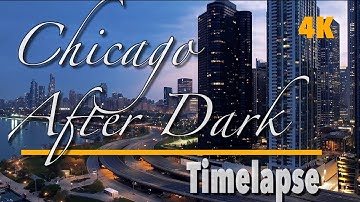 Chicago by Night // Aerial Timelapse