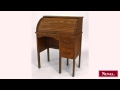 Antique American Mission style oak child's roll top desk Antique American Mission style oak child's roll top desk
