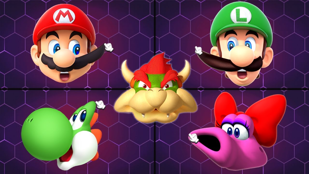 Mario Party Superstars Minigames - Luigi Vs Mario Vs Birdo Vs Yoshi (Master Difficulty)