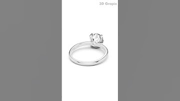 Jewellery CAD Design Rendering Ring - 028|White Gold | 360° Realistic View #3dgrapix #3DRendering