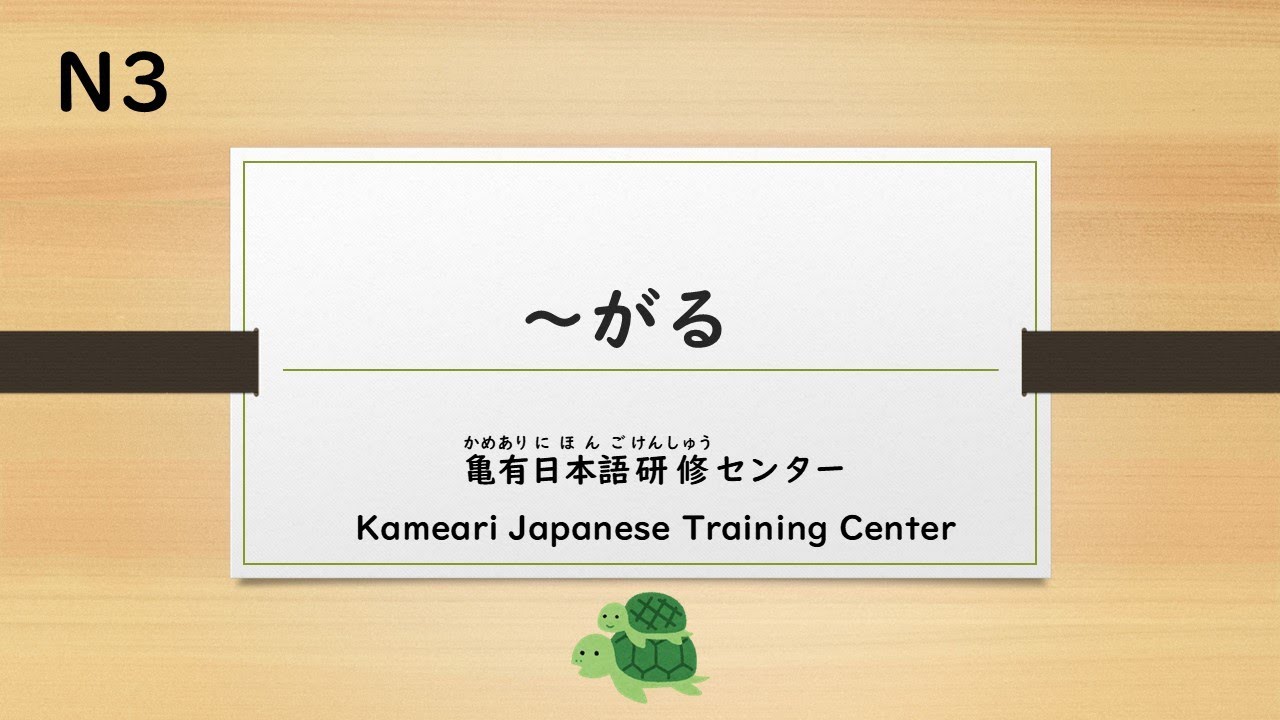 JLPT　N3　～がる