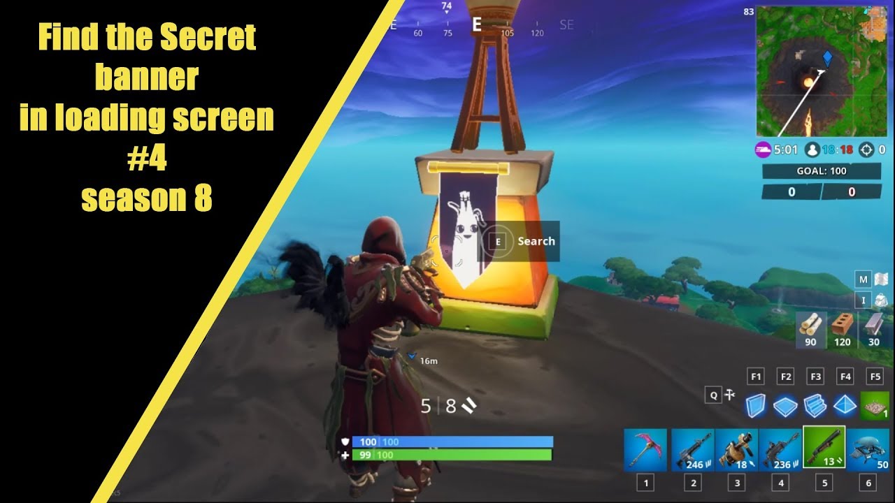 Find the Secret banner in loading screen #4 season 8 | Fortnite
