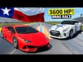 Awd twin turbo showdown lamborghini hurcan evo vs nissan gtr  texas noprep drag racing