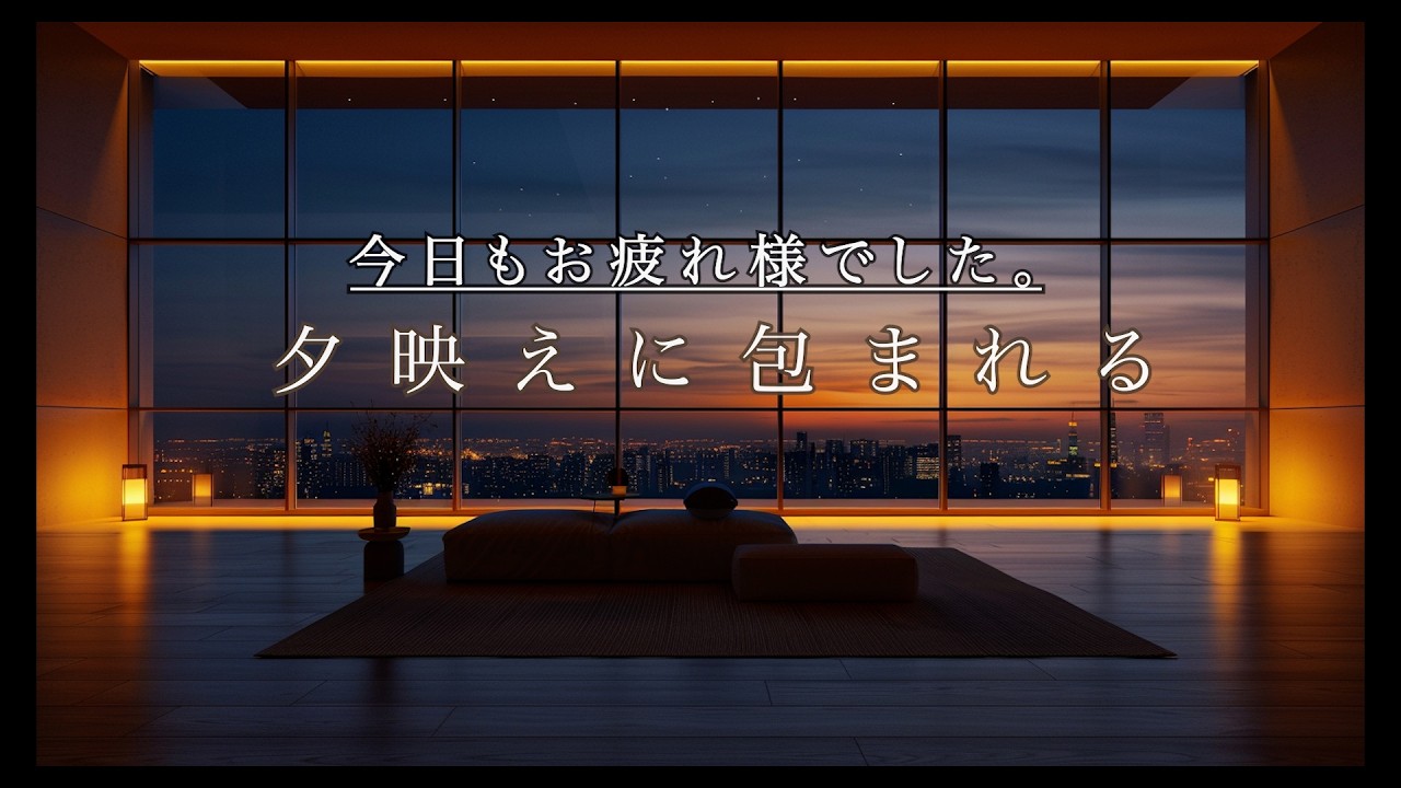 【癒やしBGM】今日もお疲れ様でした｜夕映えに包まれる夜の癒やし（ジャズピアノ）