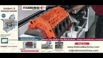 Robins RubiSurf 1.9 Surfacing Mchine with V- cylinder block Fixture