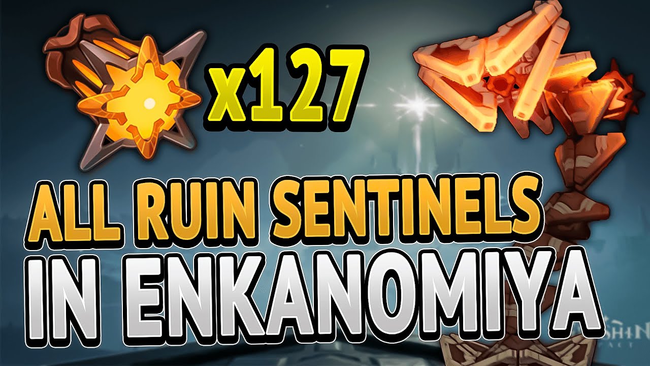 Ruin Sentinels All Locations in Enkanomiya FAST FARMING ROUTE | Genshin Impact 2.5