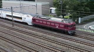 【フリー動画】EF81-139牽引の651系OM-207編成がKY廃車回送されるシーン