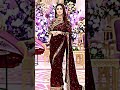Maroon Embroidered Chiffon Saree Rs 8500 | Heavy Work Saree with Inner | Daraz Wedding Collection