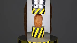 Crushing bread hydraulic press experiment oddly cutting satisfying asmr shorts video