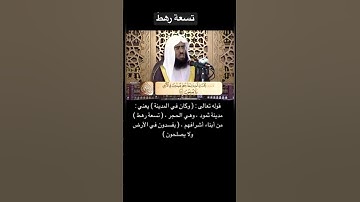 سورة النمل "تسعة رهطا يفسدون في الارض"