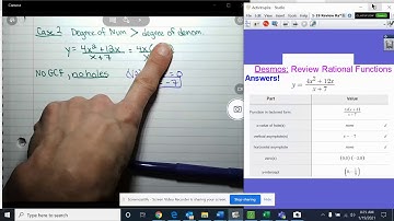 Case 2: Degree of numerator is greater than the degree of the denominator.
