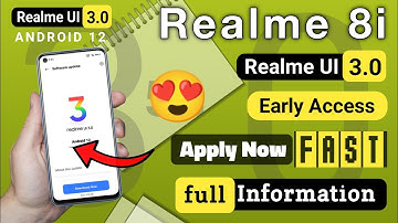 Realme 8i Android 12 Update | Realme 8i Realme UI 3.0 Early Access | Realme 8i New Update