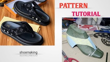 How to make pattern for this trendy Louis Vuitton slide slippers #diy #shoemaking #beginners 