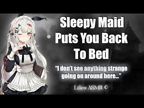 ASMR Sleepy Maid Puts You Back To Bed (F4A)♡ British Accent | Audio Roleplay | Spooky | Lilico ASMR