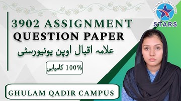 3902 Assignment Question Paper | Allama Iqbal Open University Spring Semester 2025